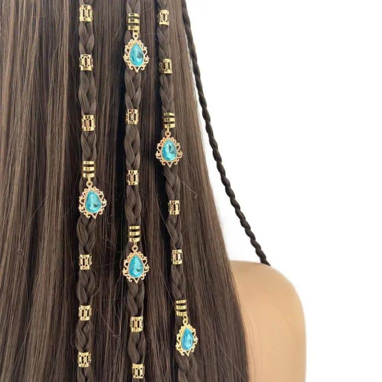 Set-de-Bijoux-pour-Tresses-avec-Pendentifs-a-Pierre-Turquoise-et-Perles-Tubulaires-galerie-4882