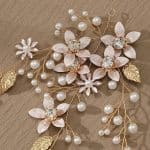 Vigne-Florale-de-Mariee-en-fil-Dore-avec-Perles-Nacrees-galerie-1735-8