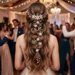 Vigne-Florale-de-Mariee-en-fil-Dore-avec-Perles-Nacrees-galerie-6205-9