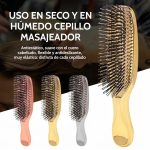 Cepillo de masaje del cuero cabelludo rosa con púas de nailon antiestáticas