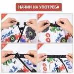 Водоустойчиво антистатично детско фризьорско наметало с десени