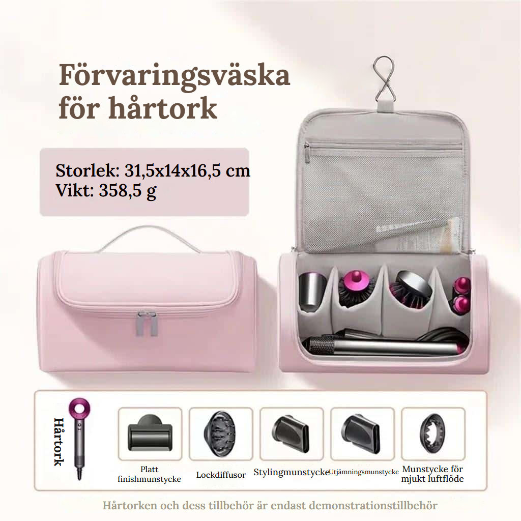Förvaringsväska för hårtork och stylingverktyg