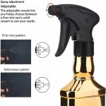 Salon spray bottle with ergonomic trigger and adjustable nozzle, 260 ml