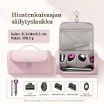 Hiustenkuivaajan ja muotoilutyökalujen säilytyslaukku