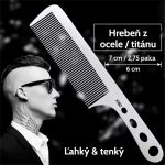 Profesionálny hrebeň z titánovej ocele s jemnými zubami na úpravu účesu a rozčesávanie