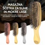 Roza masažna krtača za lasišče z antistatičnimi najlonskimi zobci
