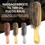 Lyserød massagebørste til hovedbunden med antistatiske nylonnopper