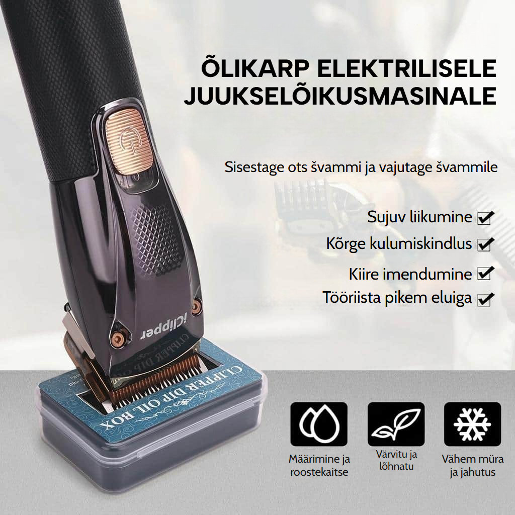120 ml juukselõikusmasina teradele mõeldud määrdeõli