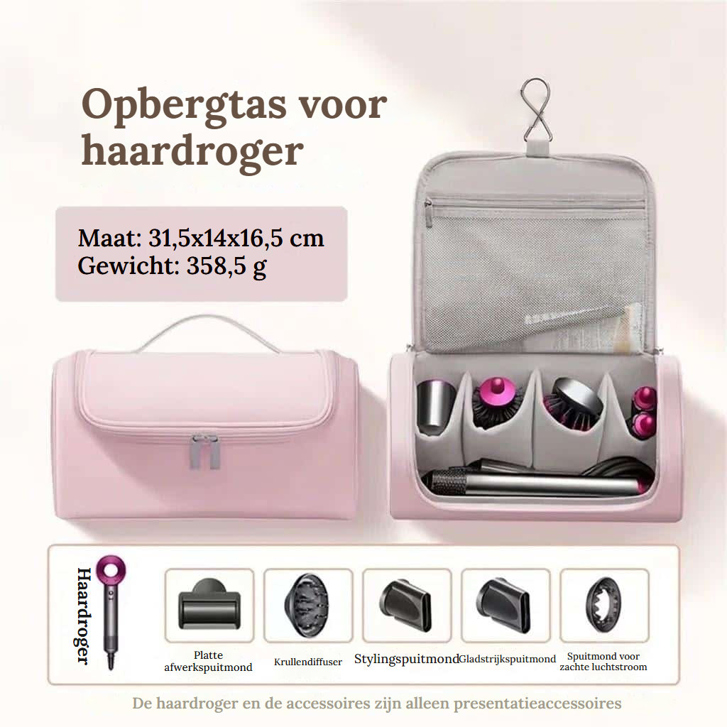 Opbergtas voor föhn en stylinggereedschap