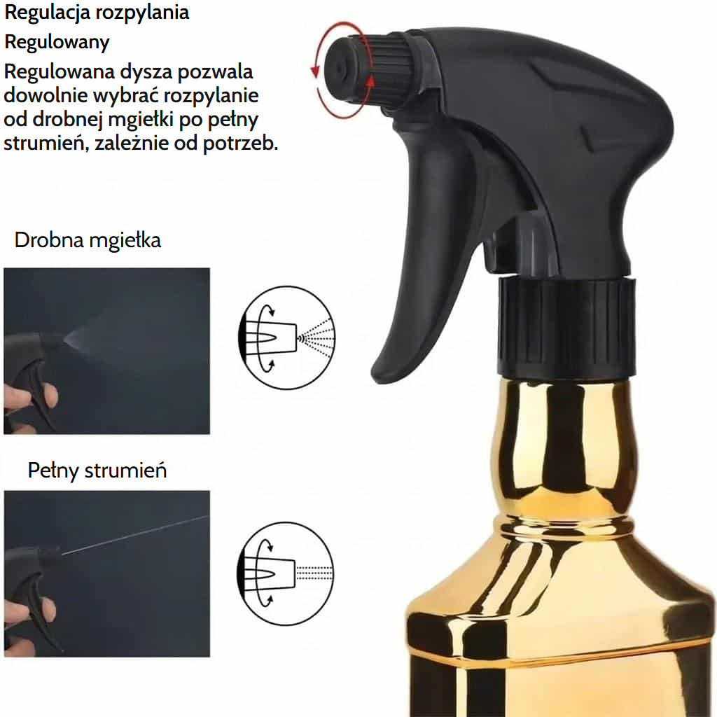 Spryskiwacz salonowy z ergonomicznym spustem i regulowaną dyszą 260 ml