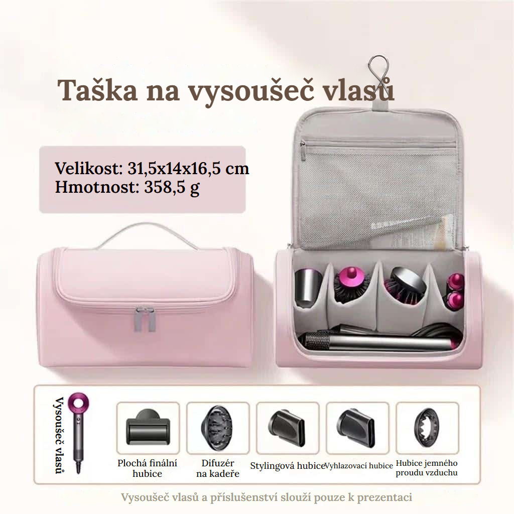 Úložné pouzdro na fén a stylingové nástroje