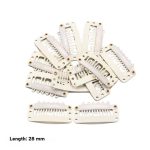 Manganese steel fixing clips for extensions and wigs, pack of 50