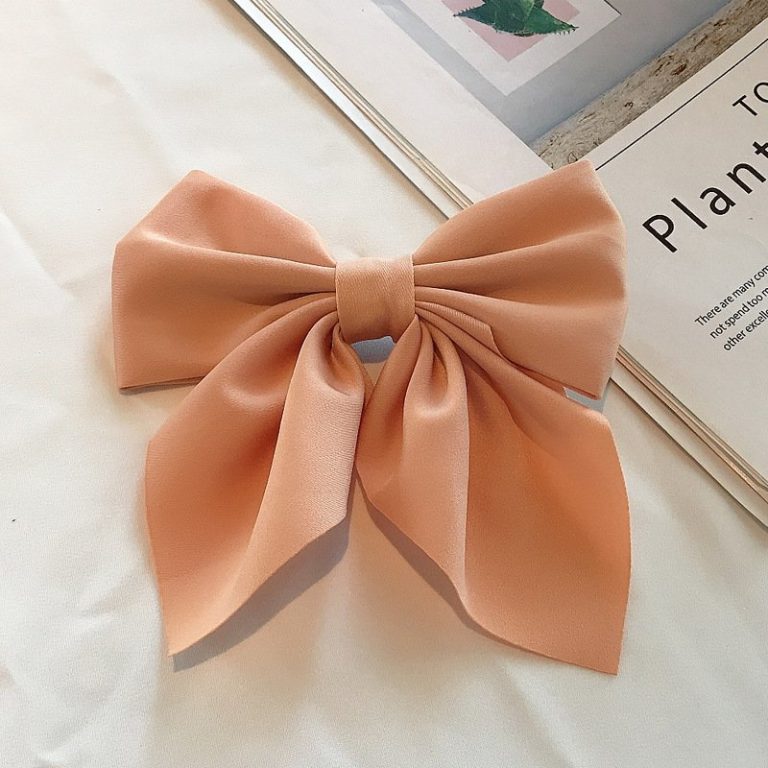 Barrette-nud-papillon-en-tissu-satine-pour-queue-de-cheval-femme-avec-pince-metallique-picture-13