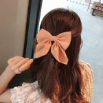 Barrette-nud-papillon-en-tissu-satine-pour-queue-de-cheval-femme-avec-pince-metallique-picture-2