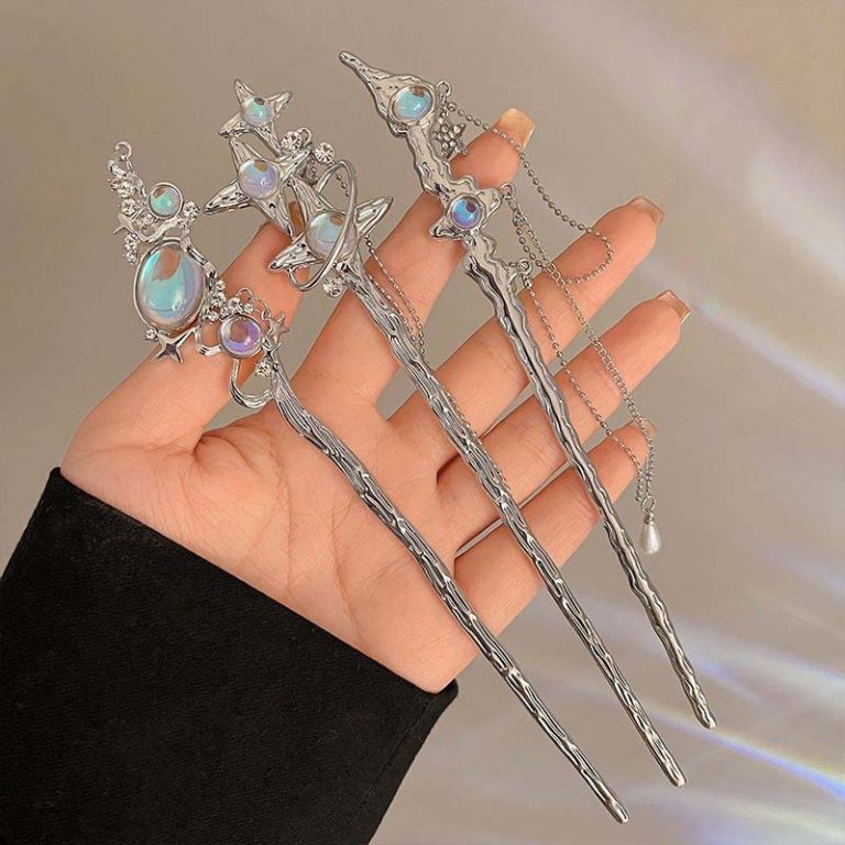Batons-a-cheveux-en-alliage-avec-motifs-ornementaux-picture-5