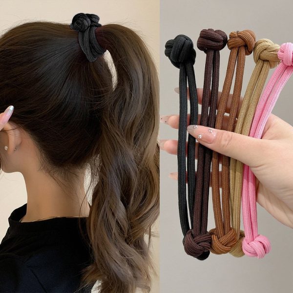 Chouchou tissu anti-casse à gros nœuds