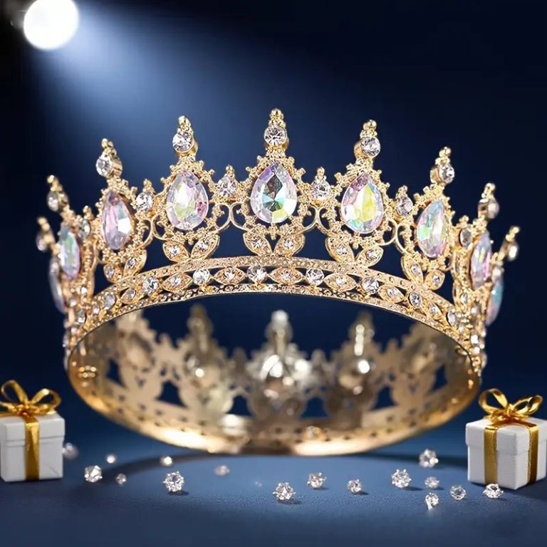 Couronne-baroque-de-luxe-en-strass-ronde-et-elegante-accessoire-de-mariage-robe-de-soiree-couvre-chef-picture-12