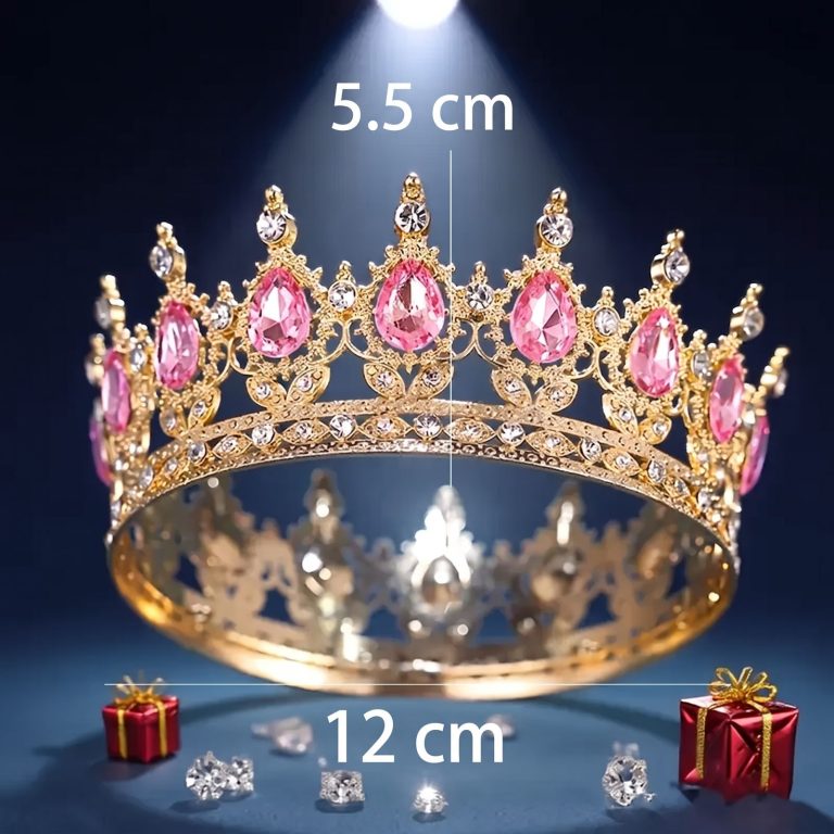 Couronne-baroque-de-luxe-en-strass-ronde-et-elegante-accessoire-de-mariage-robe-de-soiree-couvre-chef-picture-19