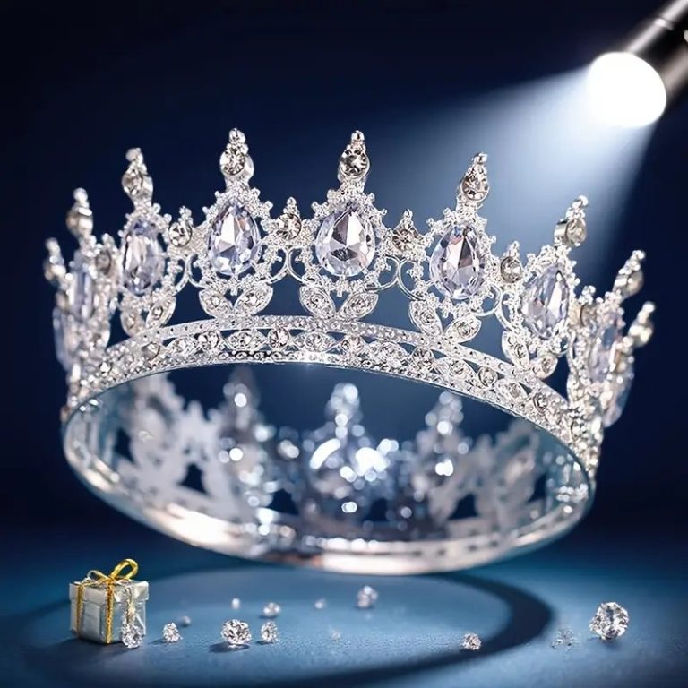 Couronne-baroque-de-luxe-en-strass-ronde-et-elegante-accessoire-de-mariage-robe-de-soiree-couvre-chef-picture-5