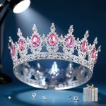 Couronne-baroque-de-luxe-en-strass-ronde-et-elegante-accessoire-de-mariage-robe-de-soiree-couvre-chef-picture-7