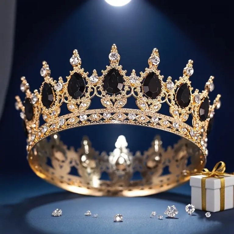 Couronne-baroque-de-luxe-en-strass-ronde-et-elegante-accessoire-de-mariage-robe-de-soiree-couvre-chef-picture-9