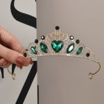Diademe-de-mariage-femme-dore-en-alliage-avec-strass-et-pierres-colorees-picture-5