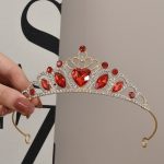 Diademe-de-mariage-femme-dore-en-alliage-avec-strass-et-pierres-colorees-picture-6