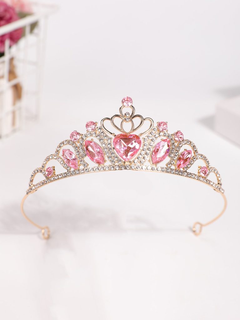 Diademe-de-mariage-femme-dore-en-alliage-avec-strass-et-pierres-colorees-picture-8