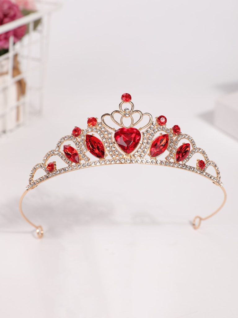 Diademe-de-mariage-femme-dore-en-alliage-avec-strass-et-pierres-colorees-picture-9