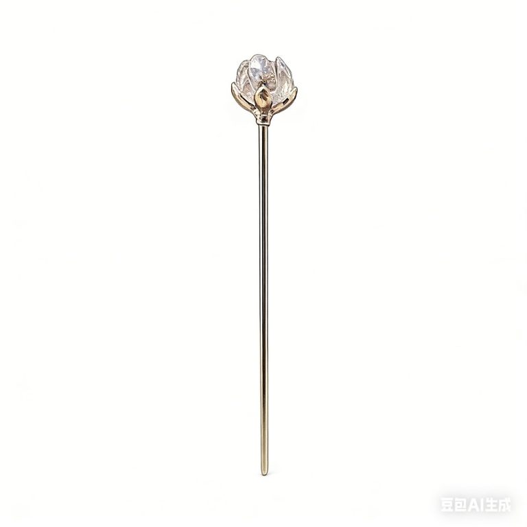 Epingle-a-cheveux-chinois-en-forme-de-fleur-translucide-a-reflets-nacres-doree-picture-5