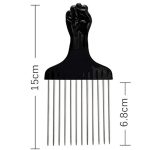 Peigne-afro-a-dents-larges-en-metal-pour-volume-des-cheveux-boucles-avec-poignee-symbole-picture-4