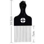 Peigne-afro-a-dents-larges-en-metal-pour-volume-des-cheveux-boucles-avec-poignee-symbole-picture-8