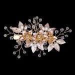 Pince-a-cheveux-mariage-avec-trois-fleurs-roses-en-metal-emaille-et-strass-picture-7