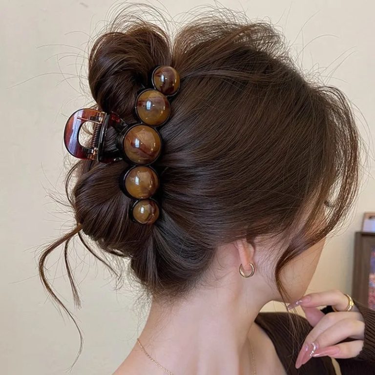 Pince-a-cheveux-perles-en-arc-de-cercle-avec-fermeture-a-ressort-metallique-picture-1