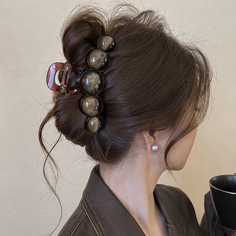 Pince-a-cheveux-perles-en-arc-de-cercle-avec-fermeture-a-ressort-metallique-picture-3