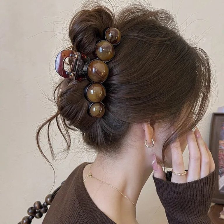 Pince-a-cheveux-perles-en-arc-de-cercle-avec-fermeture-a-ressort-metallique-picture-4