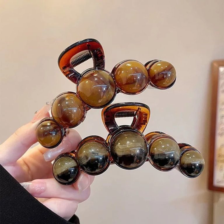 Pince-a-cheveux-perles-en-arc-de-cercle-avec-fermeture-a-ressort-metallique-picture-5