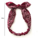 Serre-tete-bandeau-elastique-femme-avec-nud-decoratif-et-motifs-cachemire-picture-2