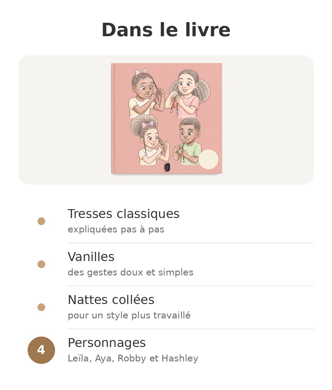 Contenu de la boîte : J'apprends à tresser