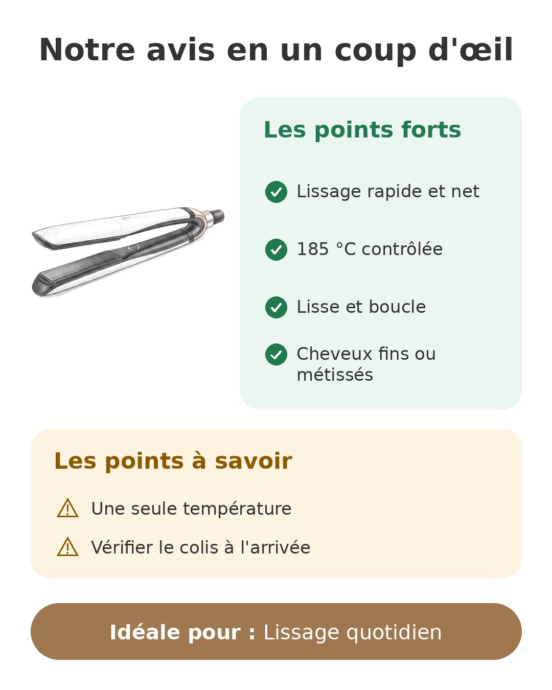 Notre avis en un coup d'œil sur ghd Platinum+