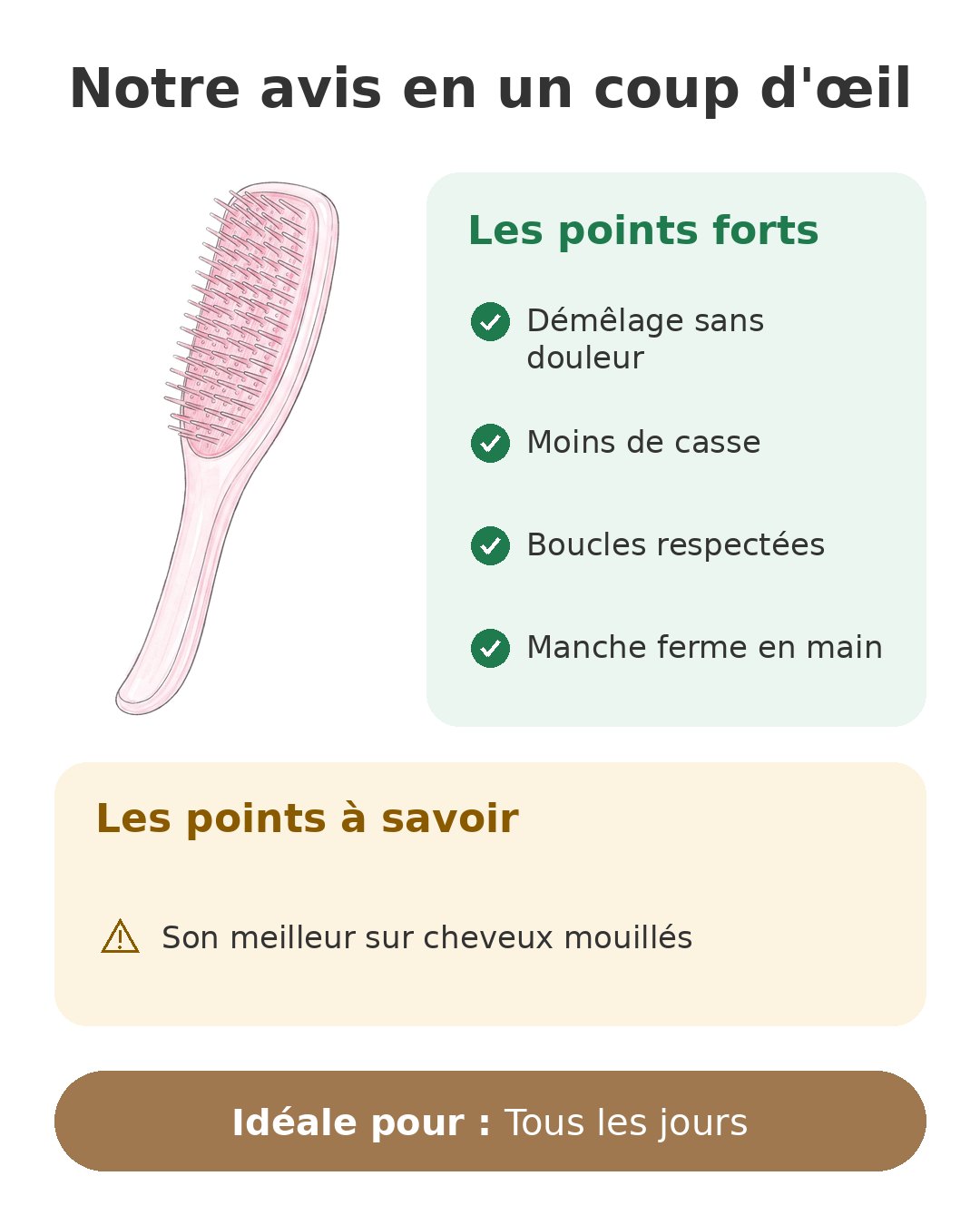Brosse Tangle Teezer Ultimate Detangler Notre avis en un coup d'œil sur Ultimate Detangler