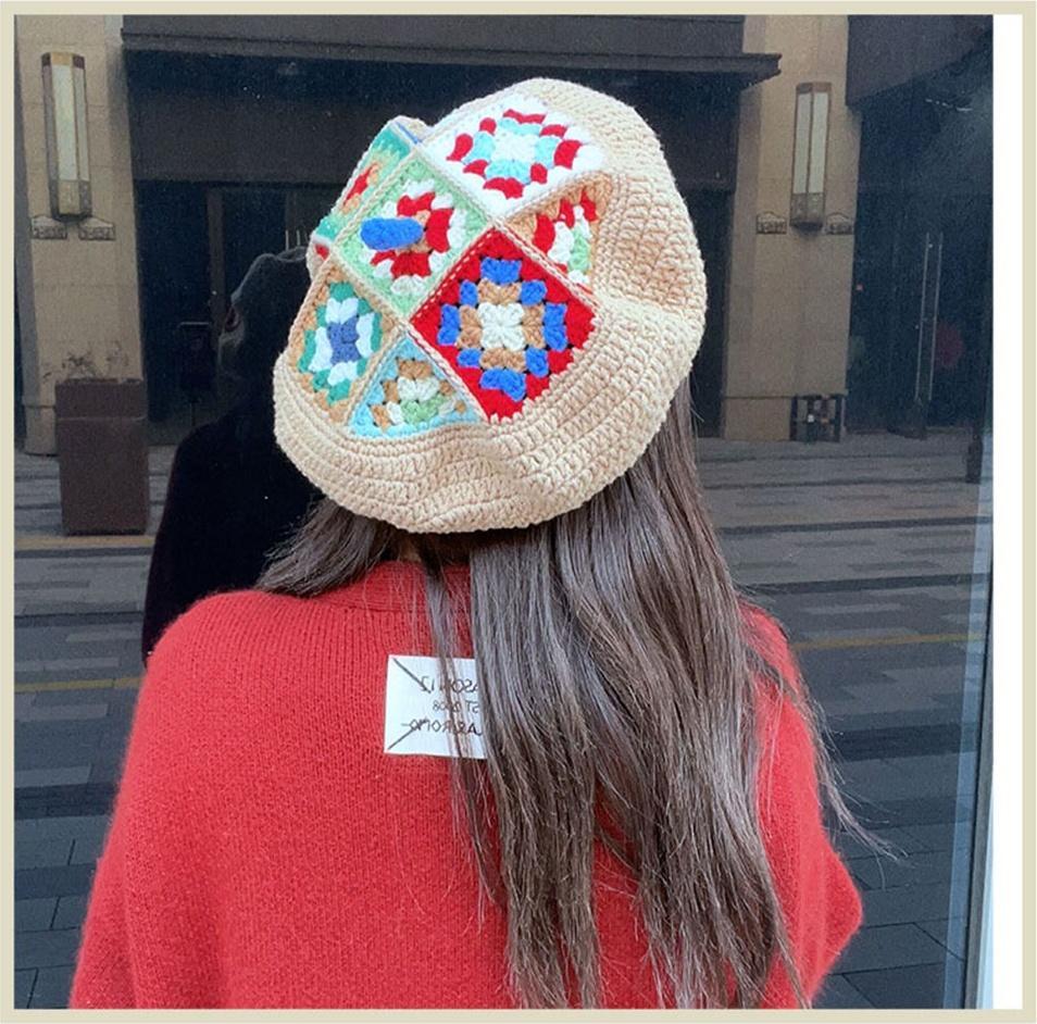 Beret-en-crochet-a-carres-fleuris-picture-4-1