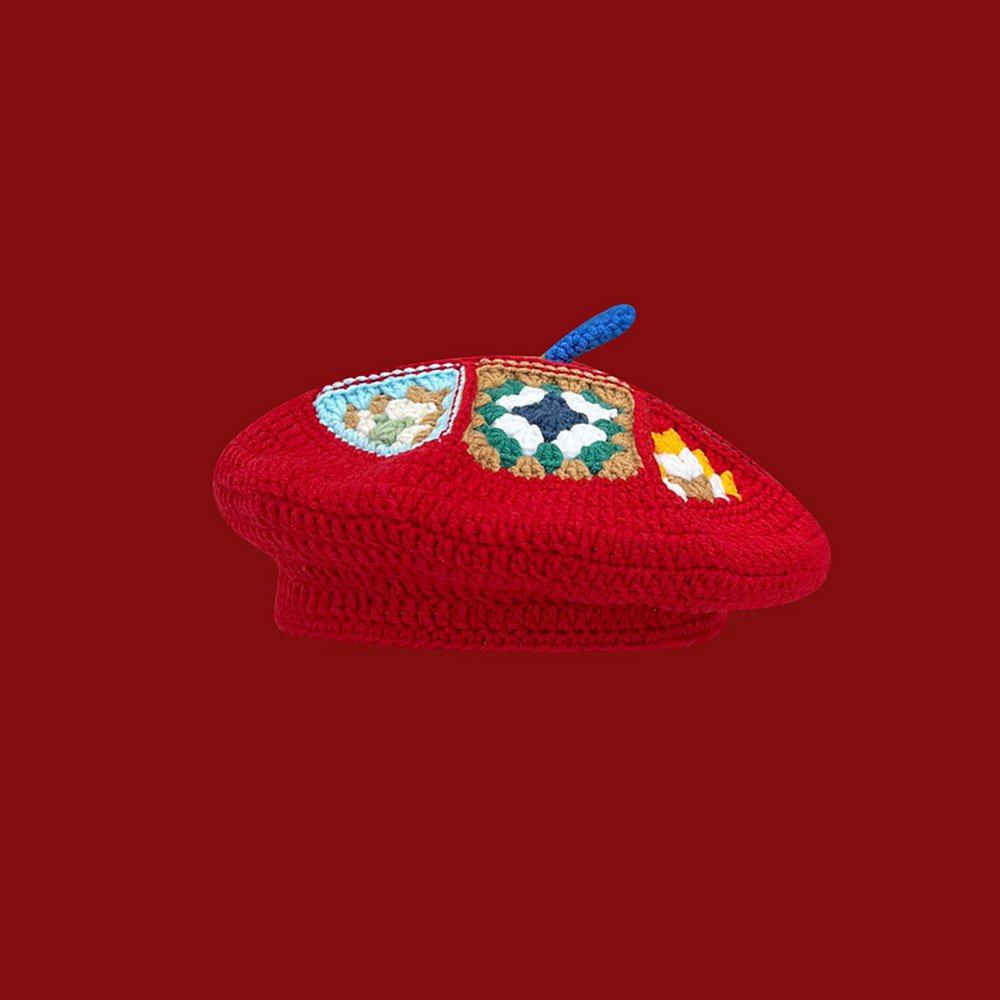 Beret-en-crochet-a-carres-fleuris-picture-7