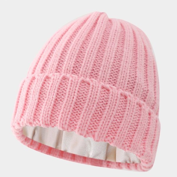Bonnet d'hiver en maille côtelée