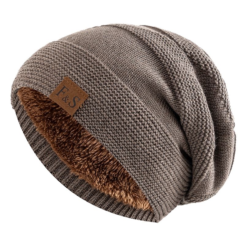 Bonnet-long-double-de-fausse-fourrure-picture-1