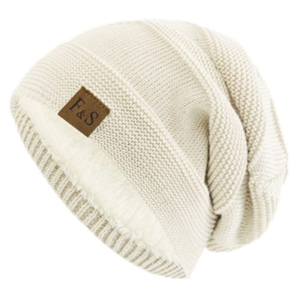 Bonnet long doublé de fausse fourrure