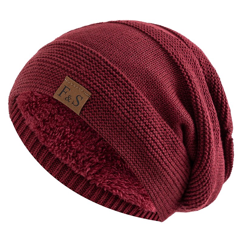 Bonnet-long-double-de-fausse-fourrure-picture-7