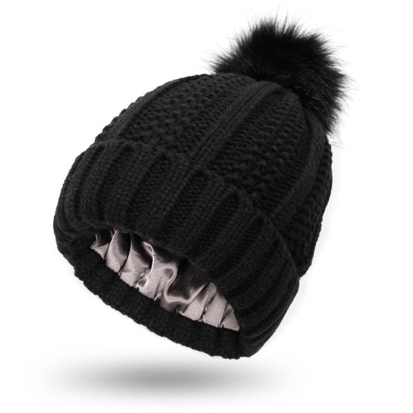 Bonnet pompon fourrure