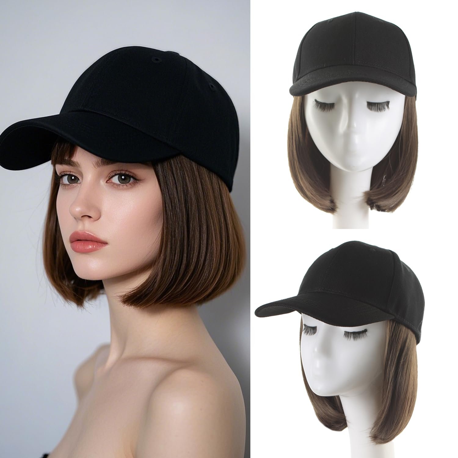 Casquette-perruque-carre-court-picture-1