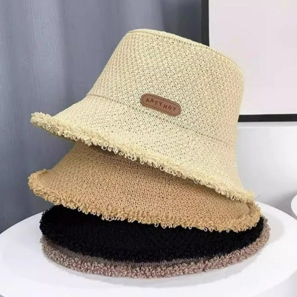 Chapeau bob femme effet paille